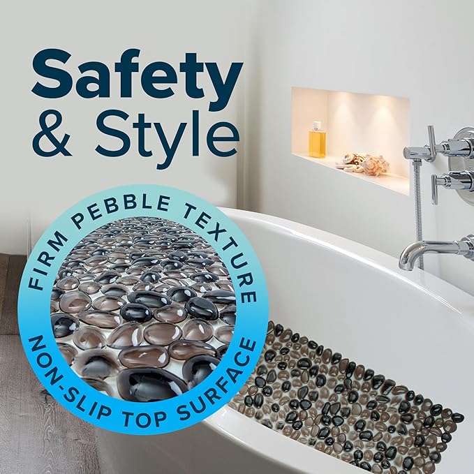 SlipX Solutions Non Slip Pebble Bath Mat - Image 3