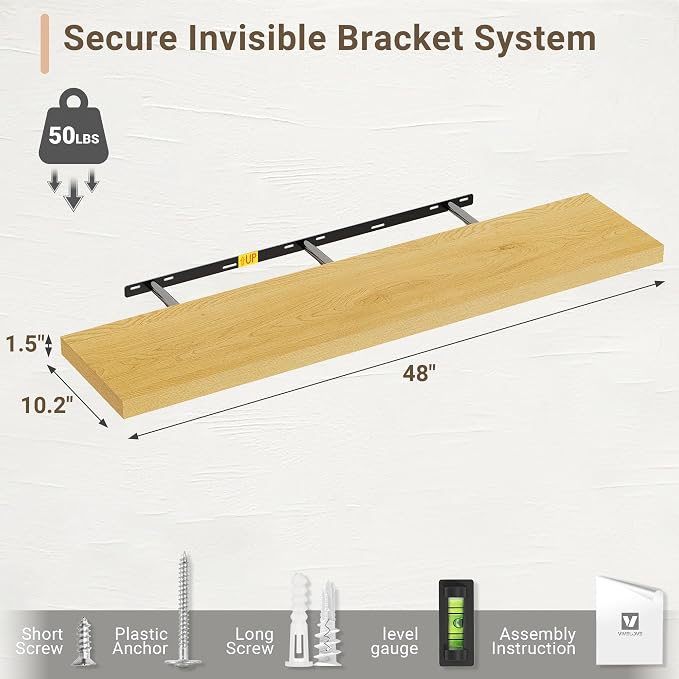 Vivelove 10" Deep Floating Shelves - Image 3