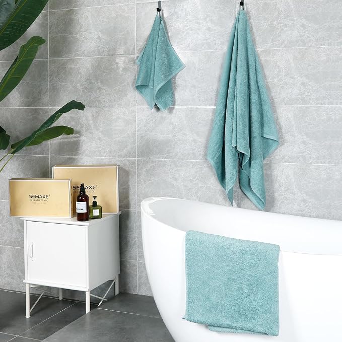 SEMAXE 12-Piece Family Bathroom Towel Set - Image 8