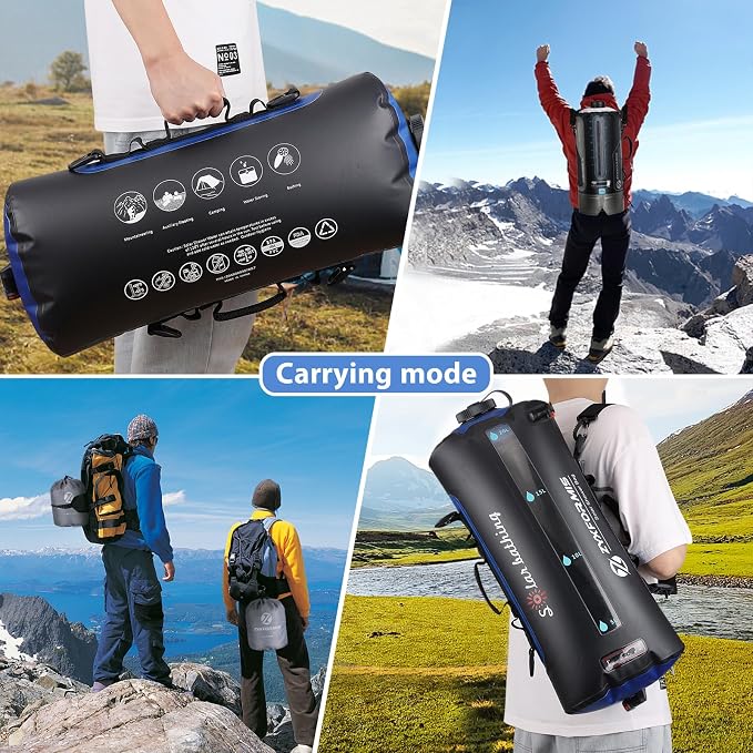 Camping Shower Bag, 5 Gal/20L TPU Material Portable Shower Bag - Image 2