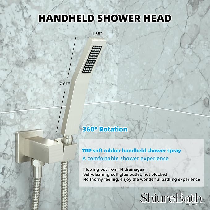 10 Inch Shower Faucet Set, Rainfall Shower System - Image 5