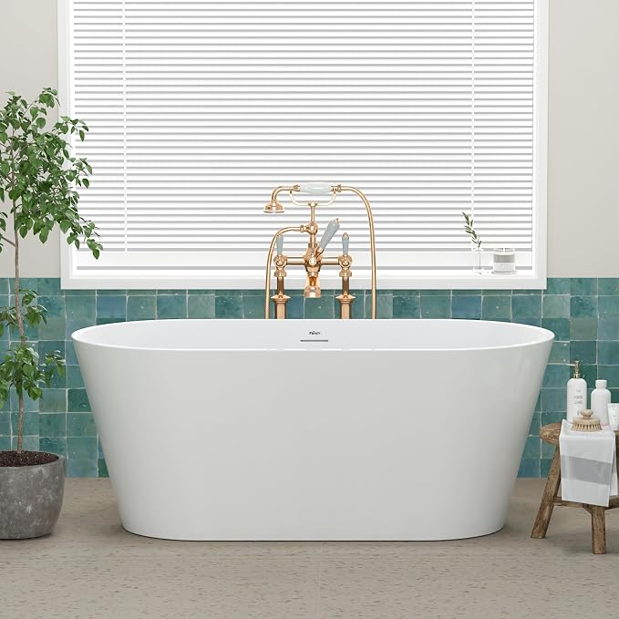 FerdY 59" Shangri-La Elite, Acrylic Freestanding Bathtub, Modern & Contemporary by FerdY