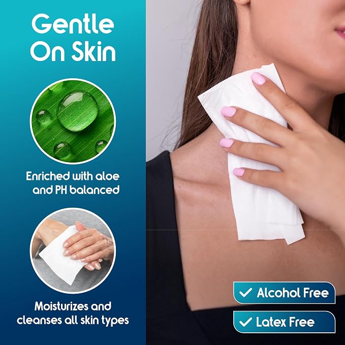 Body Wipes for adults bathing no rinse | Adult Wash Cloths Extra Large - Image 4