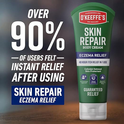 O’Keeffe’s Skin Repair Eczema Relief Body Cream, 7oz Tube – 48 Hour Itch Relief - Image 6