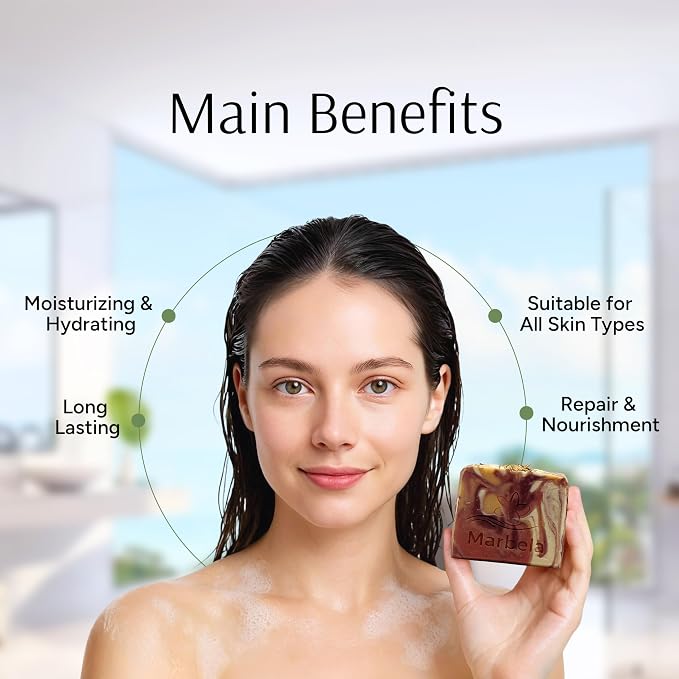 Marbela Cosmetics Clay and Rosemary Handmade Soap Bar - Image 3