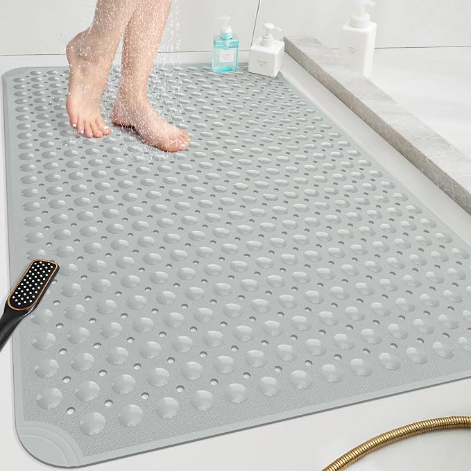 OTHWAY Extra Large Shower Mat 47"x 32", TPE Non Slip Shower Mat by OTHWAY