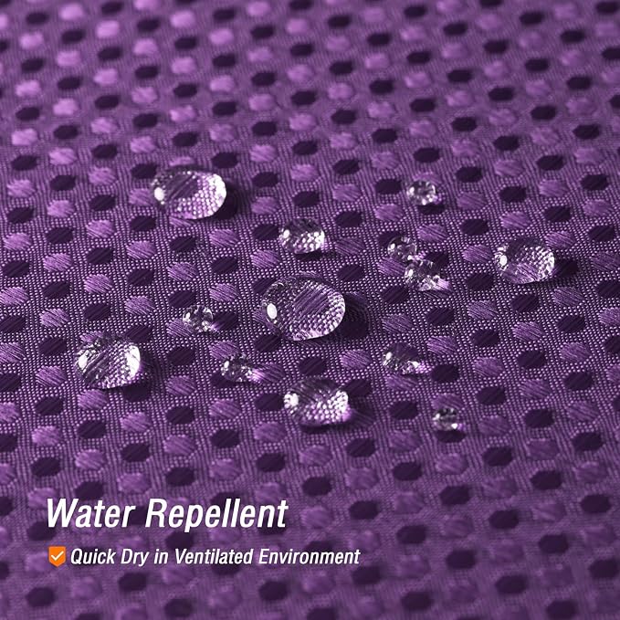 Gibelle Purple Shower Curtain, Waffle Weave Textured Fabric Shower Curtain - Image 3