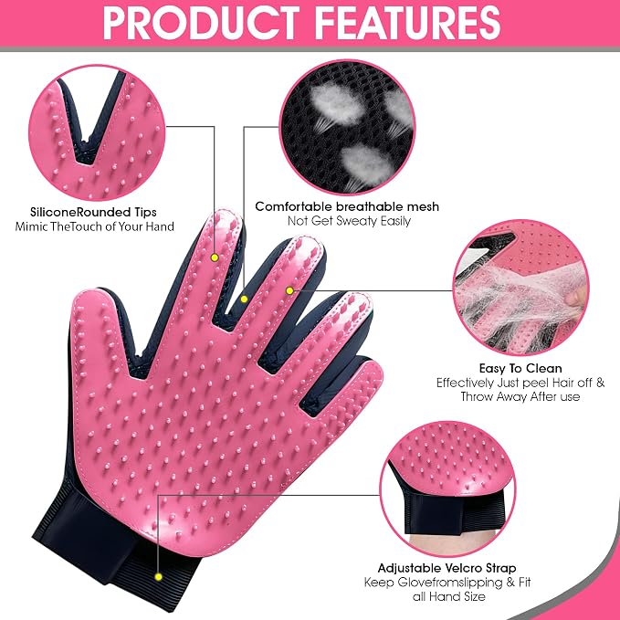 Upgrade Pet Grooming Gloves, Grooming Gloves - Image 3