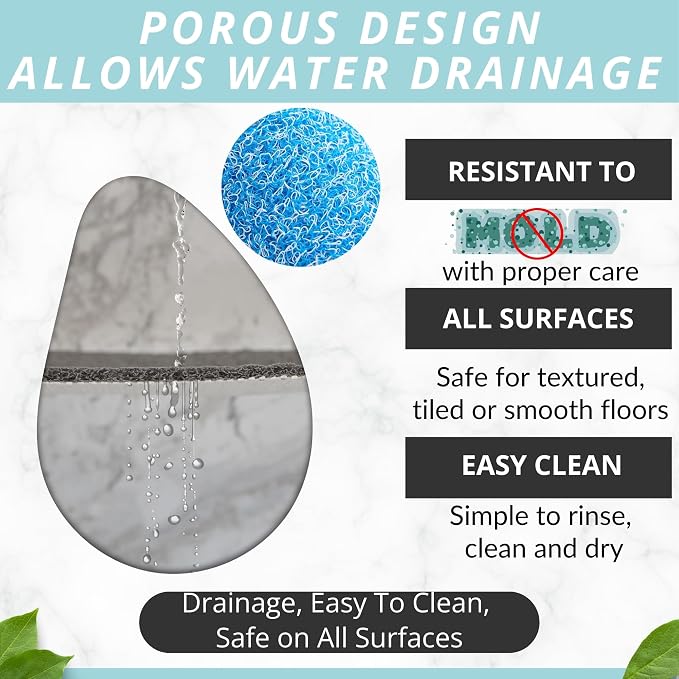 Enkosi Loofah Non-Slip Shower Mat - Image 4