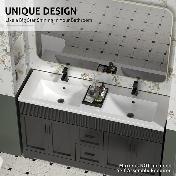 eclife 60" Bathroom Vanities Sink Combo - Image 5