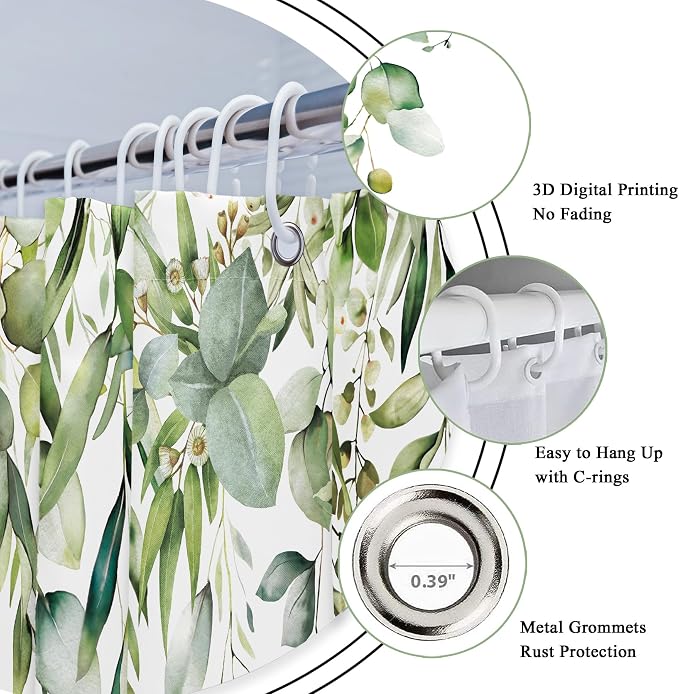 Riyidecor Small Stall Narrow Shower Curtain - Image 5