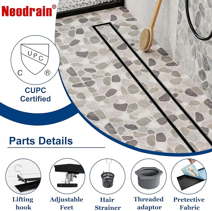 Neodrain 54-Inch Linear Shower Drain - Image 5