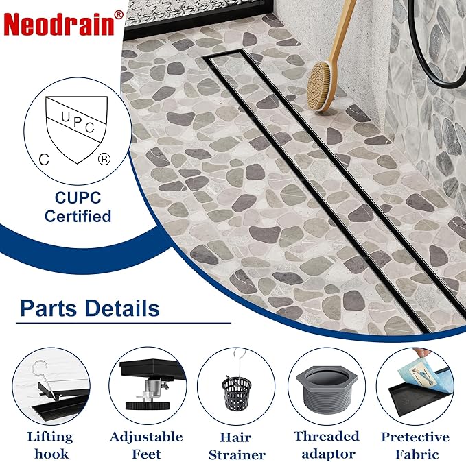 Neodrain 30-Inch Linear Shower Drain - Image 4