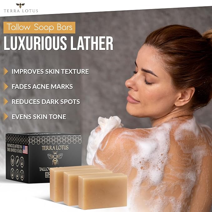 Organic Tallow Soap with Organic Castor Oil & Raw Honey - Image 3