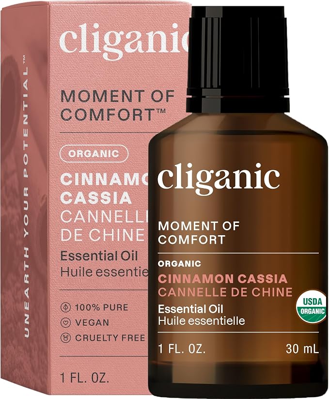 Cliganic Organic Cinnamon Cassia Essential Oil, 1oz by Cliganic