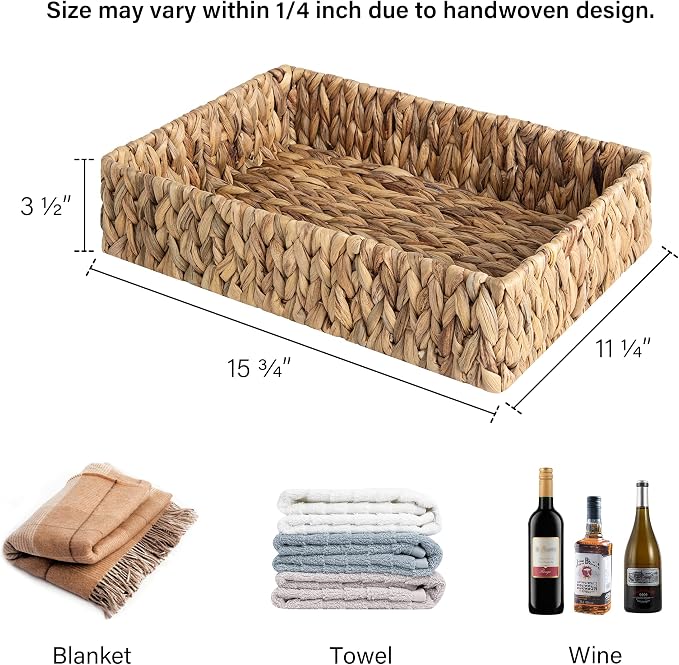 StorageWorks Large Water Hyacinth Tray - Image 2