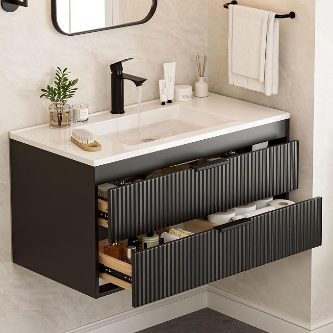 36 Inches Modern MDF Bathroom Vanity - Image 3