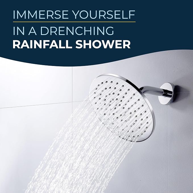 HammerHead Showers® Solid Metal 8 Inch Rainfall Shower Head – CHROME - Image 7