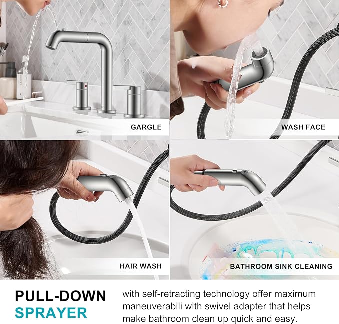 KENES Widespread Bathroom Faucet - Image 9