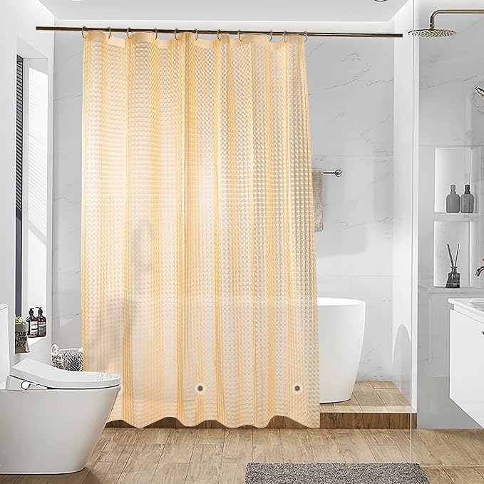 NTBAY EVA Semi-Transparent Clear Shower Curtain by NTBAY
