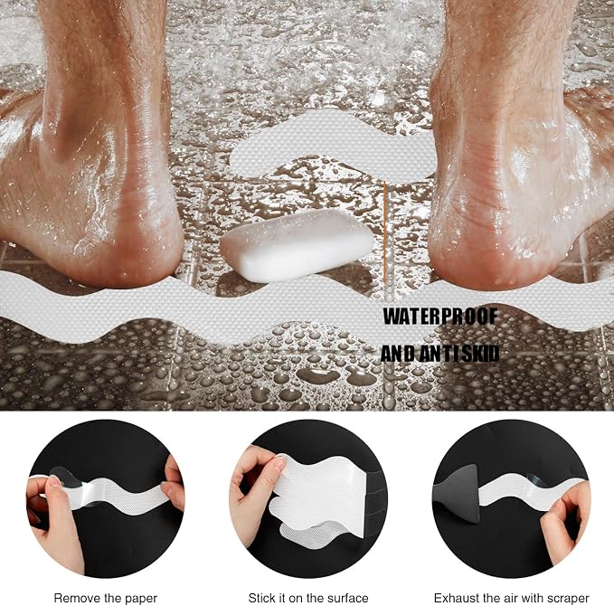 Patented 36 PCS Anti Slip Shower Stickers, Safety Bathtub Strips Adhesive Decals - Image 4