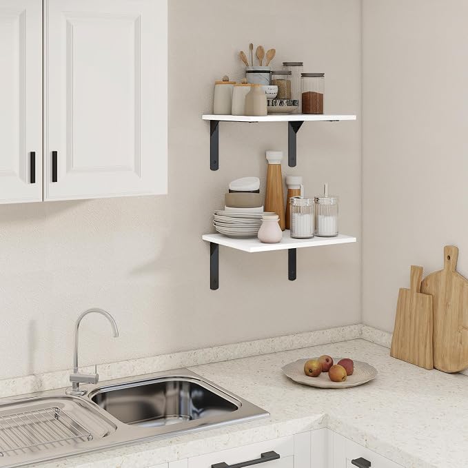 16" W x 12" D White Floating Shelves - Image 2