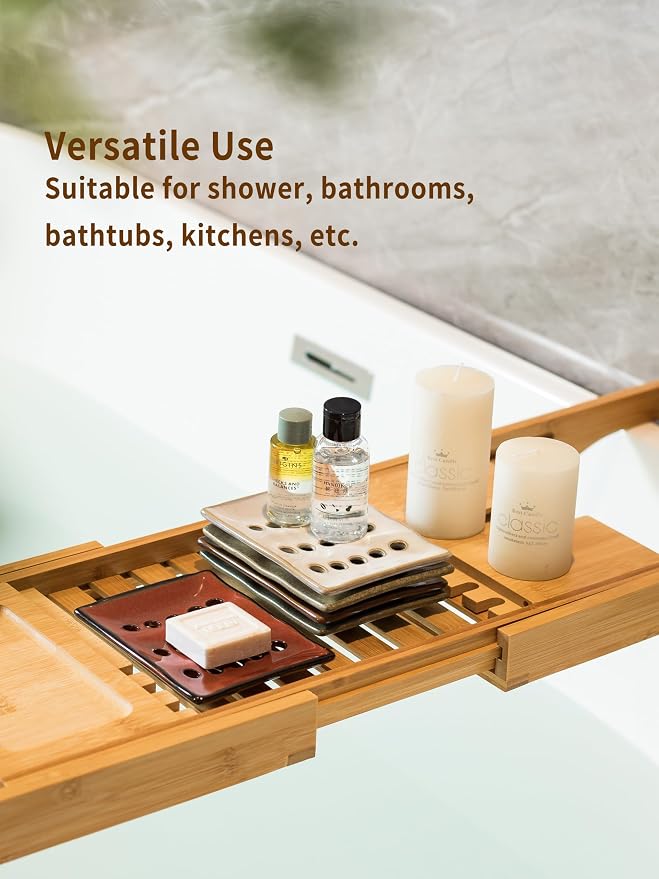 Soap Holder with Self Drain, Ceramic Soap Dishes - Image 3