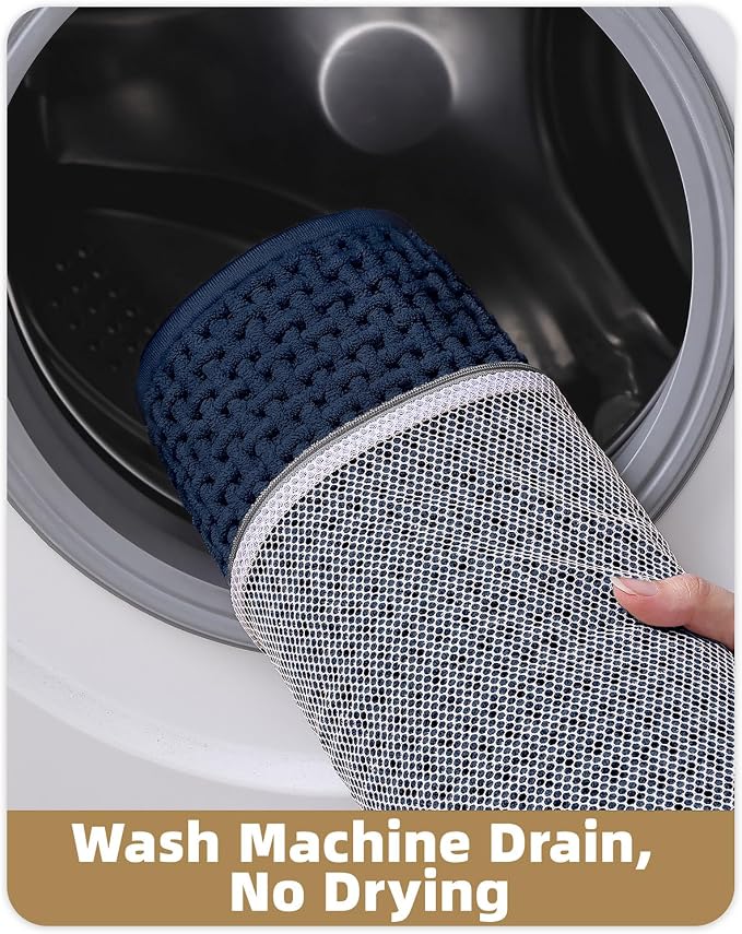 Color&Geometry Rubber Backed Waffle Bath Mat Non Slip Machine Washable Bathroom - Image 6