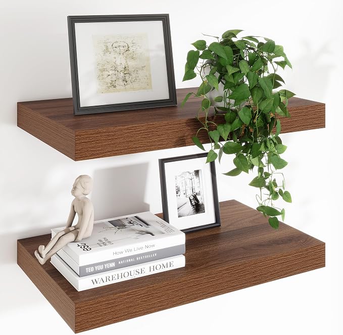 Heimlove 24 x 12 Inch Deep Floating Shelves Wall Mounted - Image 7