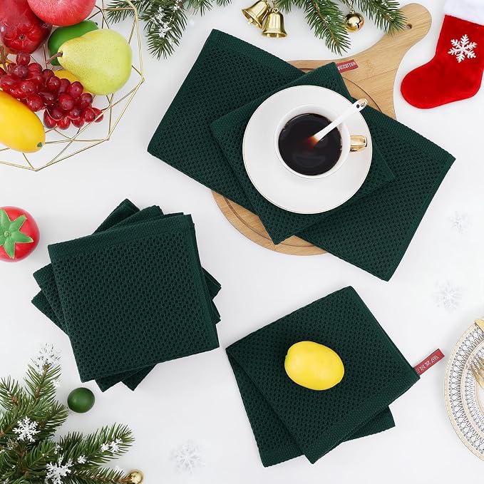 Homaxy 100% Cotton Waffle Weave Kitchen Dish Cloths, Ultra Soft Absorbent Quick - Image 7