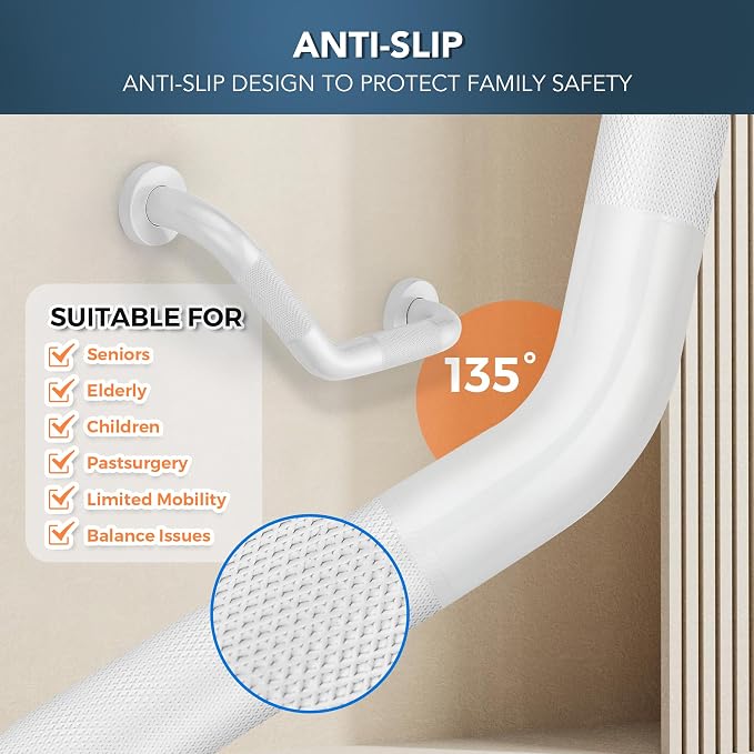 Grab Bars for Bathtubs and Showers- 1-1/4 x 16 Angled Shower Grab Bar for - Image 5