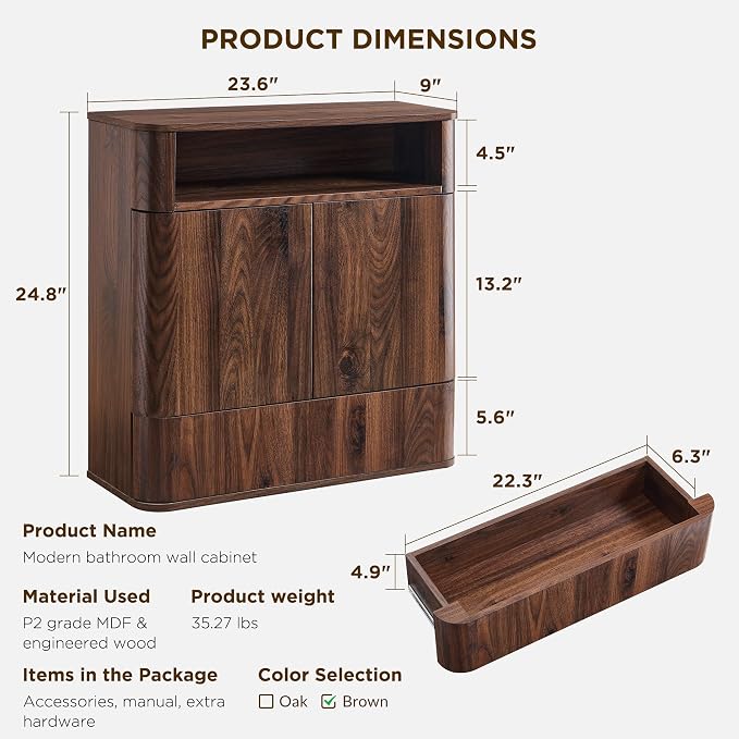 ACCOHOHO Modern Minimalist Bathroom Medicine Cabinet - Image 2