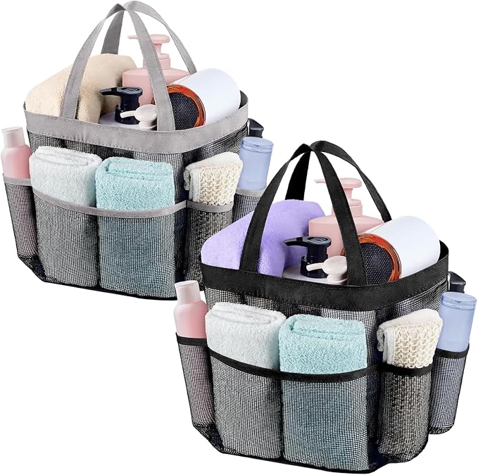 Attmu 2 Pack Mesh Shower Caddy Portable by Attmu