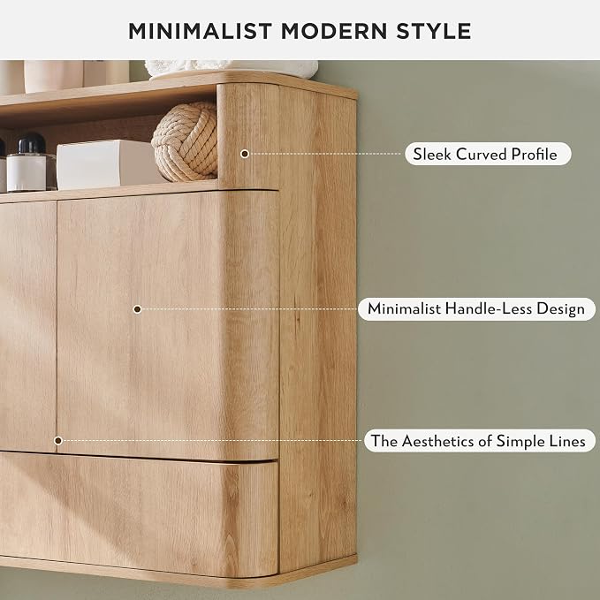 ACCOHOHO Modern Minimalist Bathroom Medicine Cabinet - Image 6