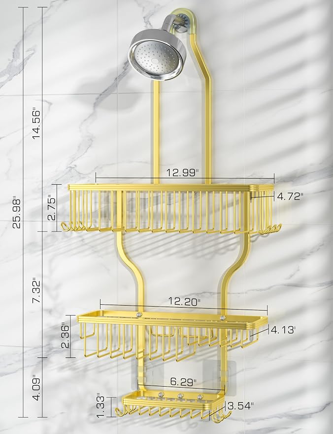 YASONIC Never Rust Shower Caddy Hanging Organizer - Image 8