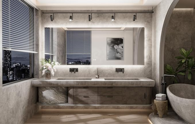 TETOTE 84 x 32 Inch LED Backlit Bathroom Mirror - Image 7