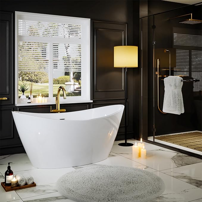 Empava Freestanding Bathtub, Acrylic Soaking Tub - Image 3