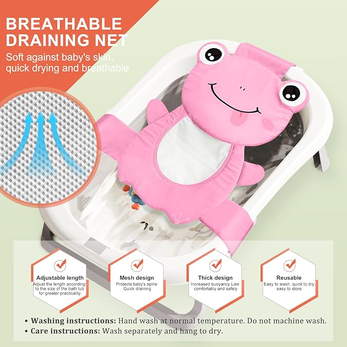 Baby Bath Seat Support Net, Quick Drying, Adjustable, Comfortable, Infant - Image 6