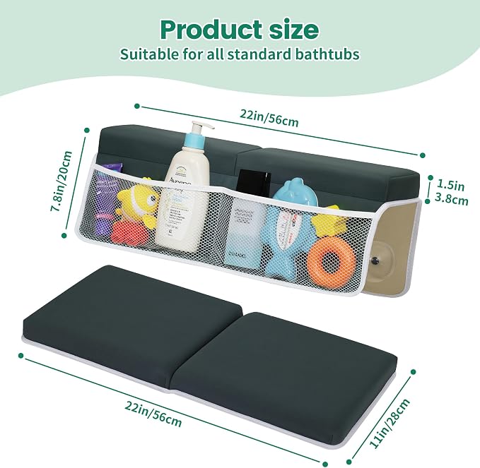 Comfortable Baby Bath Kneeler and Elbow Rest Pad Set, Thick Memory Foam Bath - Image 2