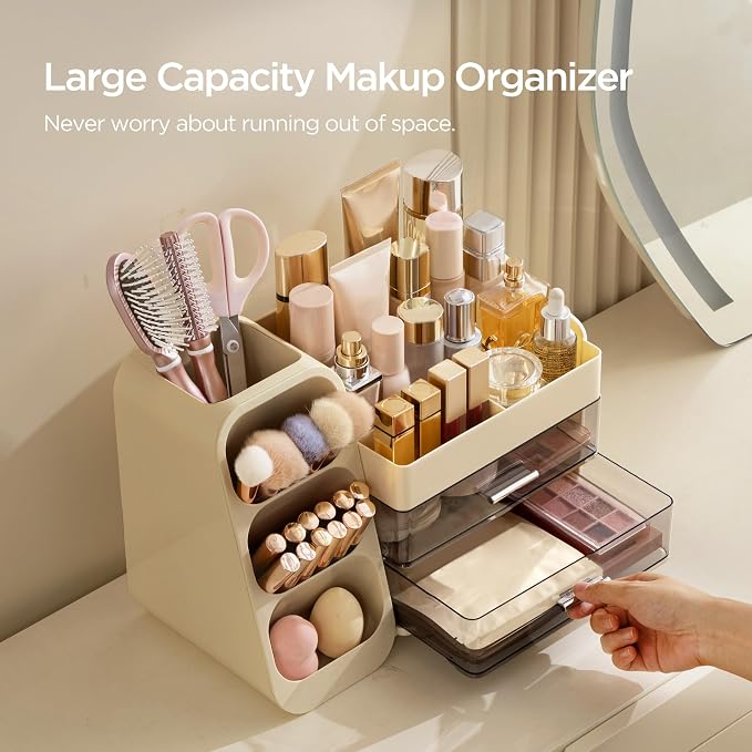 HBlife Makeup Organizer with Brush Holder - Image 2