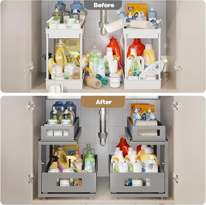 2 Pack 18.5IN-Depth Under Sink Organizer - Image 6