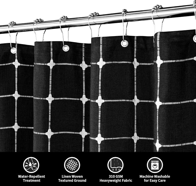 MitoVilla Boho Farmhouse Shower Curtain Set 72 x 78 - Image 3