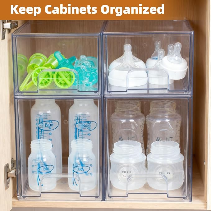 Baby Bottle Organizer, Stackable Storage Drawers - Image 6