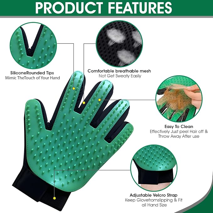Upgrade Pet Grooming Gloves, Grooming Gloves - Image 3