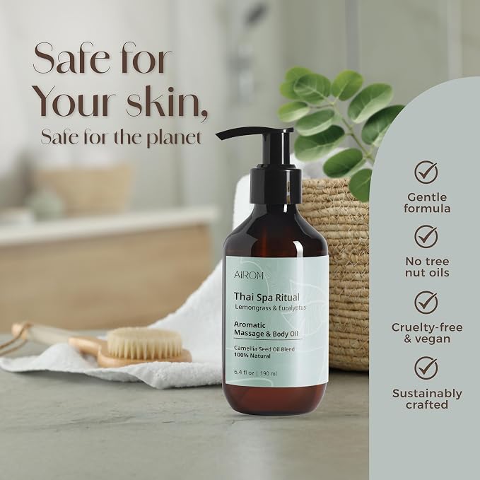 AiROM Lemongrass & Eucalyptus Massage Oil - Image 7