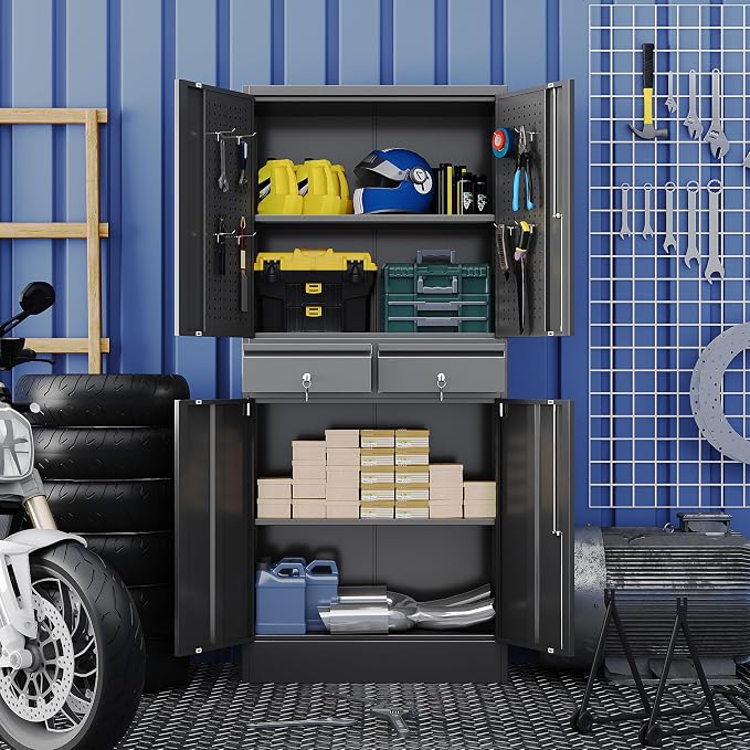Aobabo 71" H×30" W×15" D Metal Storage Cabinet - Image 8