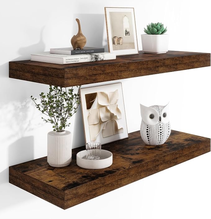 Heimlove 12" Deep Floating Shelves, 36 x 12 Inch Wall Mounted Long Floating by Heimlove