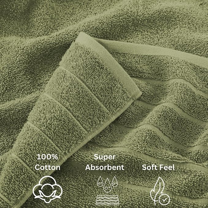 Casa Platino 100% Mercerized Cotton Bathroom Towel Set - Image 5