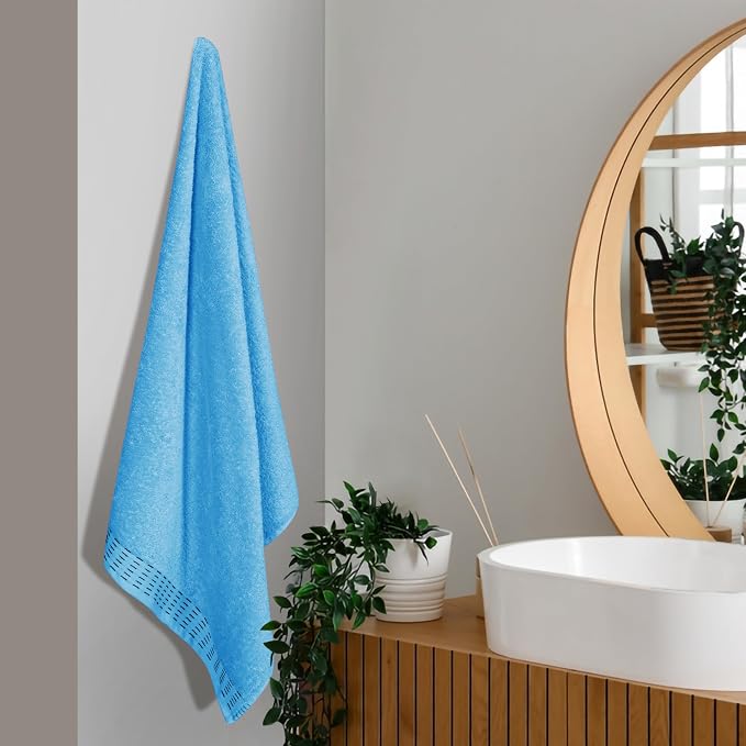 Cotton 2 Pack Oversized Bath Towel Set 28x55 inches, Large Bath Towels - Image 3