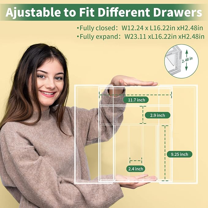 NIUBEE Expandable Kitchen Drawer Organizer - Image 7